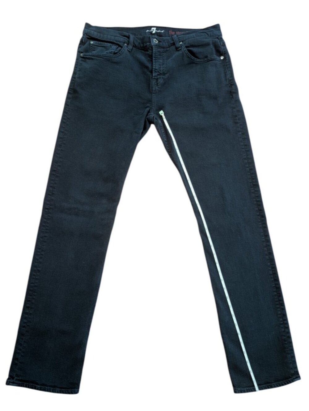 7 For All Mankind Dark Wash Straight Leg Jeans Size 34x32 - Picture 2 of 10
